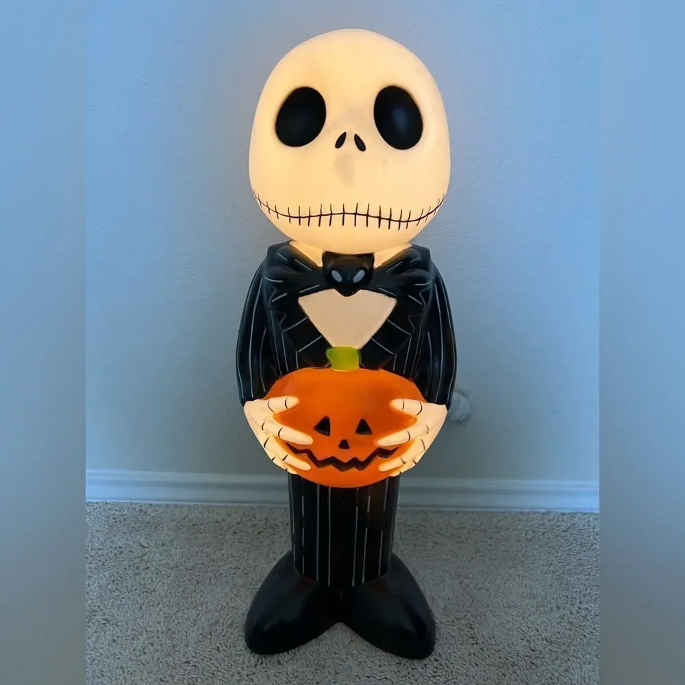 Disney Gemmy Lighted Blow Mold Jack Skellington 24